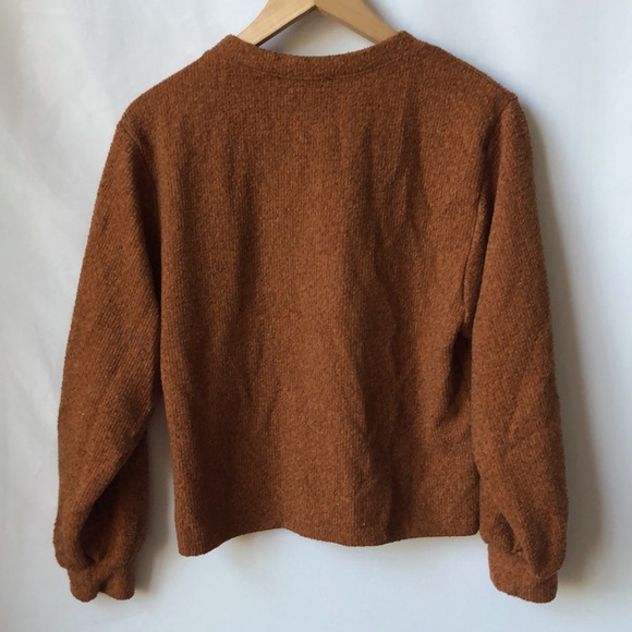 Rust Burnt Orange Long Sleeve Sweater - Picture 2 of 4
